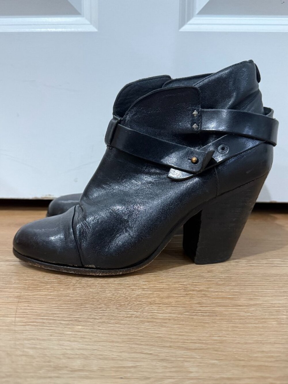 Rag & Bone Leather Ankle Boots – Black, Size 37